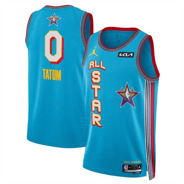 Men%27s 2025 All-Star #0 Jayson Tatum Light Blue Stitched Jersey Dzhi